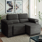 Sofá Desmontável Retrátil 2 Lugares 1,50m Fox Suede Marrom Se