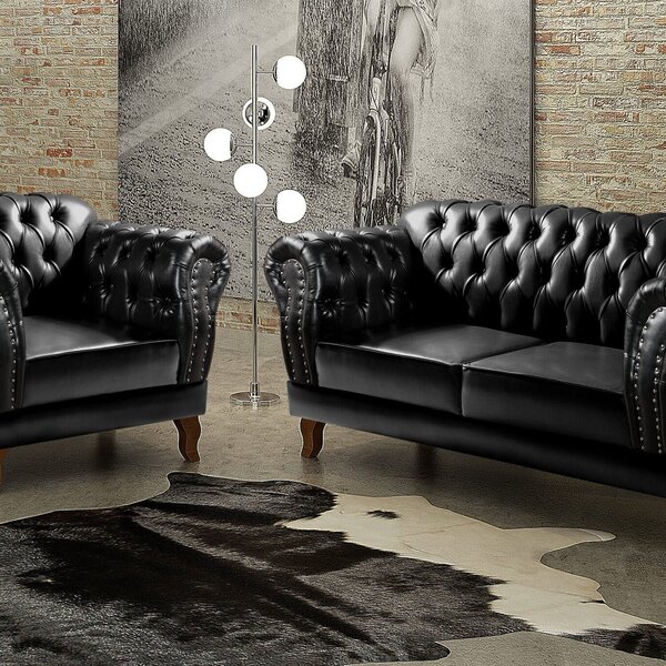 Sofá Dom Pedro 2 E 1 Lugares Decoração Sala Recepção Retrô Pr