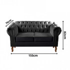 Sofá Dom Pedro 2 Lugares Chesterfield Namoradeira Captonê Bel