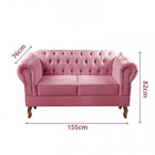 Sofá Dom Pedro 2 Lugares Chesterfield Namoradeira Captonê Bel