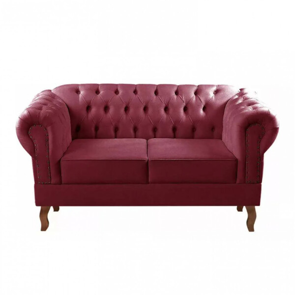 Sofá Dom Pedro 2 Lugares Chesterfield Namoradeira Captonê Bel