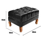 Sofá Dom Pedro Chesterfield 2 Lugares E Puff Captonê Couríssi