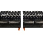 Sofá Dom Pedro Chesterfield Modulado 4 Lugares 2 Poltronas De