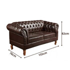 Sofá Dom Pedro Namoradeira Chesterfield Vintage Courissimo Be