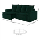 Sofa Donatello 2 Lugares Pes De Madeira Talento Móveis