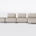 Sofá Dream Box Com Chaise Moderno Modular 4,0m Bege Com Couri