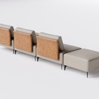 Sofá Dream Box Com Chaise Moderno Modular 4,0m Bege Com Couri