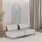 Sofá Dream Box Moderno Modular 1,60m Cinza Com Courino Terrac