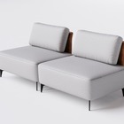 Sofá Dream Box Moderno Modular 1,60m Cinza Com Courino Terrac