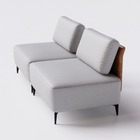 Sofá Dream Box Moderno Modular 1,60m Cinza Com Courino Terrac