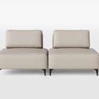 Sofá Dream Box Moderno Modular 2,0m Bege Com Courino Terracot