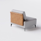 Sofá Dream Box Moderno Módulo 100cm Cinza Com Courino Terraco