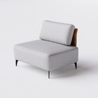 Sofá Dream Box Moderno Módulo 100cm Cinza Com Courino Terraco