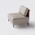 Sofá Dream Box Moderno Módulo 80cm Bege Com Courino Terracota