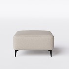 Sofá Dream Box Moderno Puff 100cm Bege Com Courino Terracota