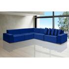 Sofá Dubai 3.77x3.77m De Canto Retrátil - Azul