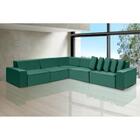 Sofá Dubai 3.77x3.77m De Canto Retrátil - Verde