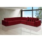 Sofá Dubai 3.77x3.77m De Canto Retrátil - Vinho