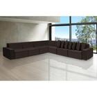 Sofá Dubai 4.57x4.57m De Canto Retrátil - Marrom