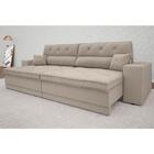 Sofá Duke 2,10m Retrátil E Reclinável Velosuede Areia - Netso