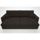 Sofá Duke 2,10m Retrátil E Reclinável Velosuede Chocolate  -