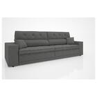 Sofá Duke 2,10m Retrátil E Reclinável Velosuede Grafite - Net