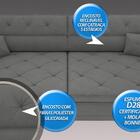 Sofá Duke 2,10m Retrátil E Reclinável Velosuede Grafite - Net