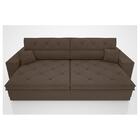 Sofá Duke 2,10m Retrátil E Reclinável Velosuede Marrom - Nets