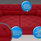 Sofá Duke 2,30m Assento Retrátil E Reclinável Velosuede Verme