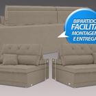 Sofá Duke 2,30m Retrátil E Reclinável Velosuede Capuccino  -