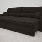 Sofá Duke 2,30m Retrátil E Reclinável Velosuede Chocolate  -