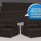 Sofá Duke 2,30m Retrátil E Reclinável Velosuede Chocolate  -