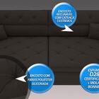 Sofá Duke 2,30m Retrátil E Reclinável Velosuede Chocolate  -