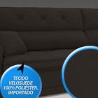 Sofá Duke 2,30m Retrátil E Reclinável Velosuede Chocolate  -