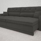 Sofá Duke 2,30m Retrátil E Reclinável Velosuede Cinza - Netso