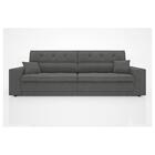 Sofá Duke 2,30m Retrátil E Reclinável Velosuede Grafite - Net