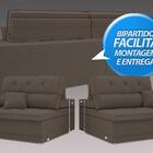 Sofá Duke 2,30m Retrátil E Reclinável Velosuede Marrom - Nets