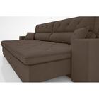 Sofá Duke 2,30m Retrátil E Reclinável Velosuede Marrom - Nets