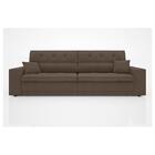 Sofá Duke 2,30m Retrátil E Reclinável Velosuede Marrom - Nets