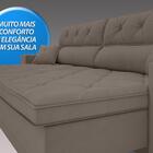 Sofá Duke 2,50m Retrátil E Reclinável Velosuede Bege - Netsof