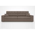 Sofá Duke 2,50m Retrátil E Reclinável Velosuede Bege - Netsof