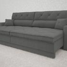 Sofá Duke 2,50m Retrátil E Reclinável Velosuede Grafite - Net