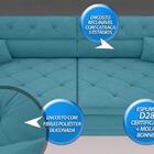 Sofá Duke 2,50m Retrátil E Reclinável Velosuede Turquesa  - N