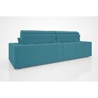 Sofá Duke 2,50m Retrátil E Reclinável Velosuede Turquesa  - N