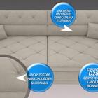 Sofá Duke 2,70m Retrátil E Reclinável Velosuede Areia - Netso