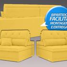 Sofá Duke 2,70m Retrátil E Reclinável Velosuede Canario  - Ne