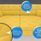 Sofá Duke 2,70m Retrátil E Reclinável Velosuede Canario  - Ne