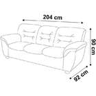 Sofá Ébano 3 Lugares T20 - Linoforte - Marrom