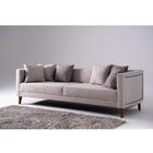 Sofá Edros Fixo Estofado 2 Lugares - Cinza Claro - Ilhabela