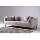 Sofá Edros Fixo Estofado 2 Lugares - Cinza Claro - Ilhabela